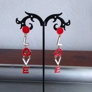 L.O.V.E Heart Earrings